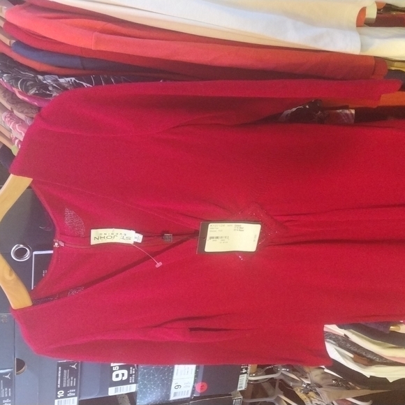 St John Evening Dress Wildfire Size 10 NWT - Picture 6 of 10